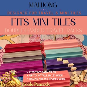 Mini Tiles Double-Handed Rack Set | Travel Racks | Portable Mahjong