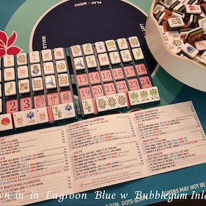 Tablero XL Anywhere / Fichas grandes de Mahjong americano / Solo / Tablero de solitario / Estante incorporado / imagen 5