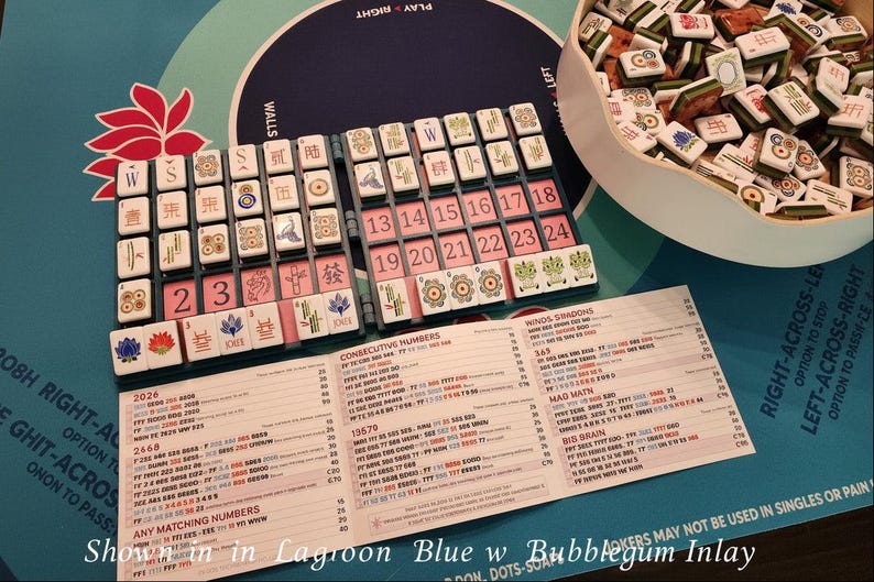 Tablero XL Anywhere / Fichas grandes de Mahjong americano / Solo / Tablero de solitario / Estante incorporado / imagen 5