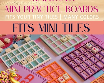 Tablero de práctica de Mahjong con minifichas / Para fichas pequeñas de viaje