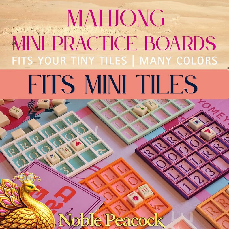 Mini Tiles Mahjong Practice Board | For Tiny Travel Tiles image 1