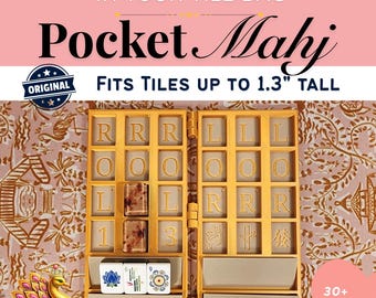 Pocket Mahj | Travel Practice Board | Folding Mahjong Practice Board
