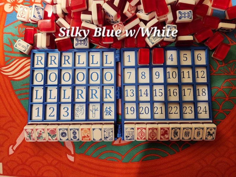 Tablero XL Anywhere / Fichas grandes de Mahjong americano / Solo / Tablero de solitario / Estante incorporado / imagen 13