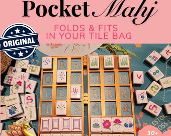 Pocket Mahj | Travel Practice Board | Folding Mahjong Practice Board