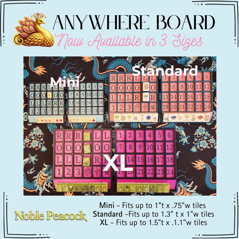 Mini Tiles Anywhere Board | For Tiny Travel Tiles| Mahjong Travel image 16