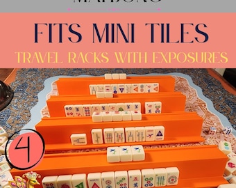 Mini estantes de viaje con expositores (paquete de 4) / Estantes de viaje / Mahjong portátil