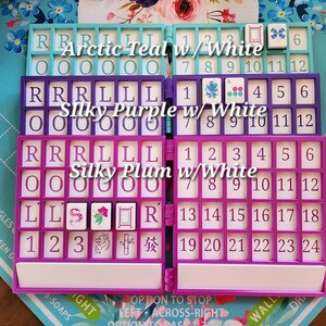 Tablero XL Anywhere / Fichas grandes de Mahjong americano / Solo / Tablero de solitario / Estante incorporado / imagen 9