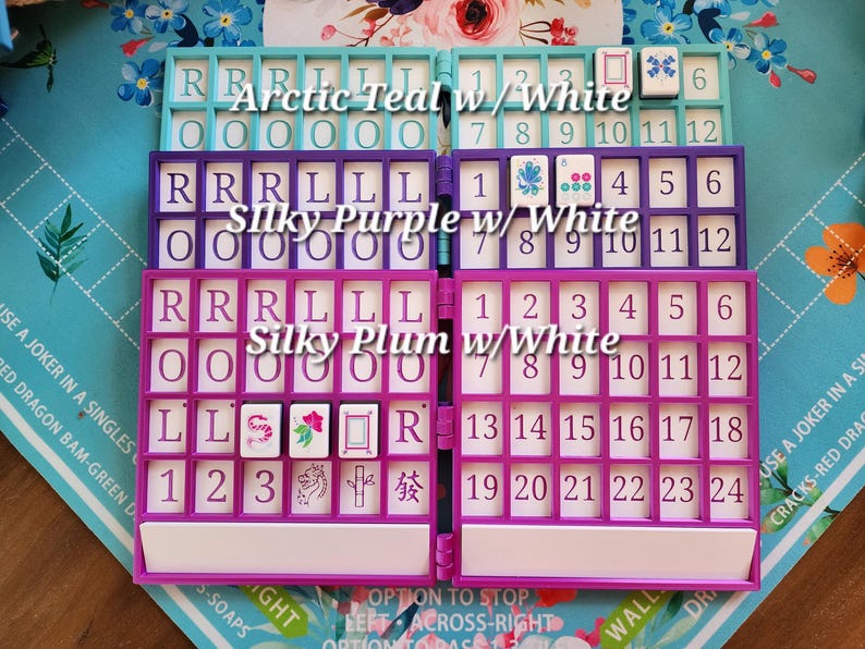 Tablero XL Anywhere / Fichas grandes de Mahjong americano / Solo / Tablero de solitario / Estante incorporado / imagen 9