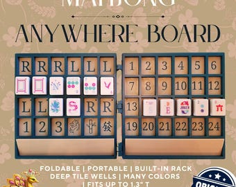 Anywhere Board | American Mahjong | Solitaire Board | Built In Rack | Practice Board