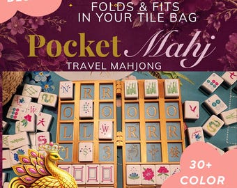Pocket Mahj | Travel Practice Board | Folding Mahjong Practice Board