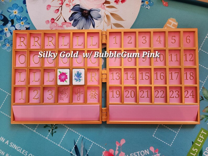 Tablero XL Anywhere / Fichas grandes de Mahjong americano / Solo / Tablero de solitario / Estante incorporado / imagen 12