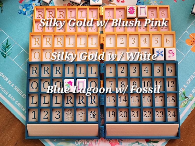 Tablero XL Anywhere / Fichas grandes de Mahjong americano / Solo / Tablero de solitario / Estante incorporado / imagen 8