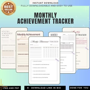 Elite Monthly Milestone Success Map Achievement Tracker PDF PNG High Performance Goal Tracker Monthly Results Blueprint Growth Logic Art