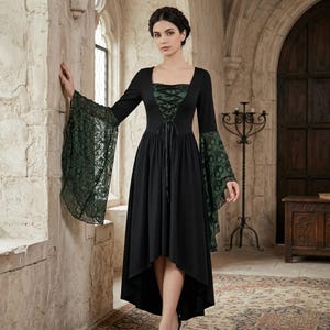 dress black lace overlay Women's Lace Overlay Little Black Dress Punk Design