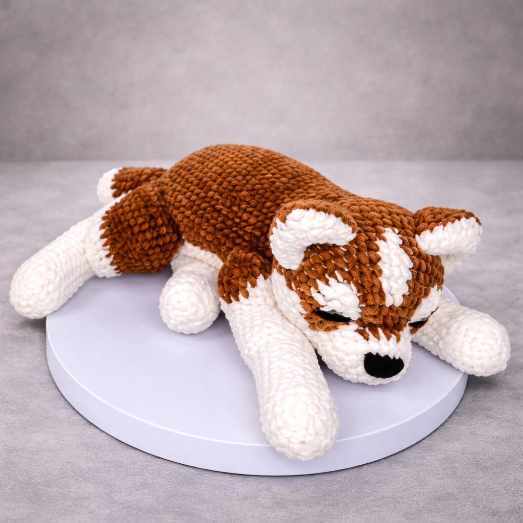 Brown and White Realistic Husky Crochet Pattern