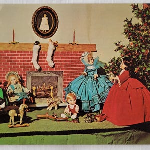 Natale alla casa delle bambole incantata 1968 Manchester Center Vermont Postcard