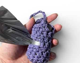 Crocheted Dog Poop Bag Holder | Custom Cotton Yarn Walking Accessory