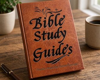 Bible Study Guide Book, Christian Devotional Journal, Scripture Study Planner, Faith Workbook,