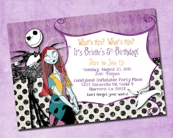 Jack Skellington Birthday Invitation | Etsy
