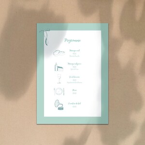Innocence - Modèle Programme A6+5x7inch personnalisable CANVA l Illustrations fait-main