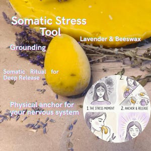 Large Lavender Alchemist Ritual Tool, Beeswax Aromatherapy for Sleep