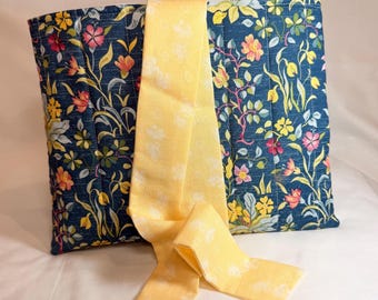 Funda acolchada para libros / Regalo para amantes de los libros / Bolsita de tela