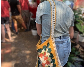 Crochet Pattern- Falling Leaves Market Bag- Eco-friendly- Sustainable Fashion