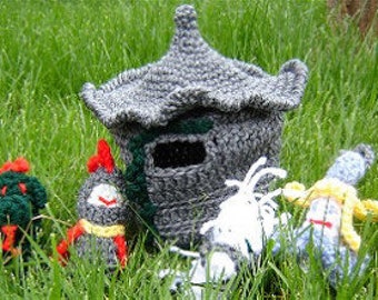 Crochet Pattern: Whimsical Castle Bag - Fantasy - Castle - Toy Bag - Imagination