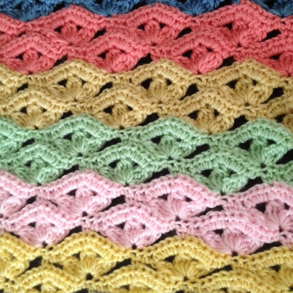 Irish Wave Crochet Baby Blanket Pattern Etsy Canada