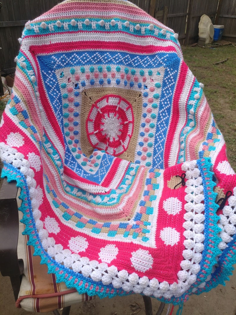 Ugly Christmas Sweater Sampler Blanket Crochet Pattern (Download Now ...