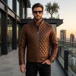 Brown Quilted Jacket