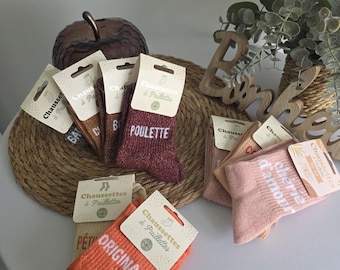 Calcetines con purpurina de moda