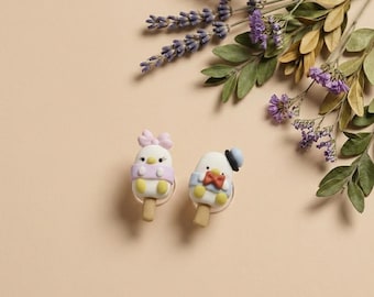 Cute Baby Popsicle Earrings Polymer clay –Daisy and Donald Polymer Clay Earrings – Disney Inspired Gift Jewelry