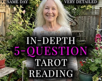 5 Frage Ehrliche Liebe Tarot Legung | Tiefe Intuitive Einsicht & Führung | Personalisierter schriftlicher PDF-rapport | Lieferung am selben Tag