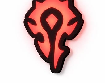 Horde LED-vägglampa – World of Warcraft-spelskylt – Dekoration för spelrum