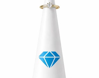 Bomb Party Diamant Rosett Ring Display Kon | BP Avslöjningsställ | Live Smyckesuppsättning
