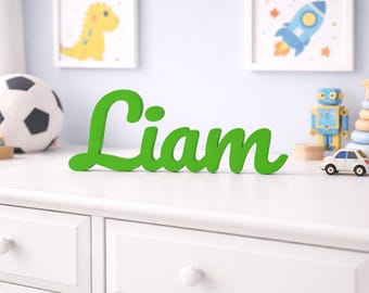 Personlig stående namnskylt för barn | Anpassad text för barnrum | Babydekor
