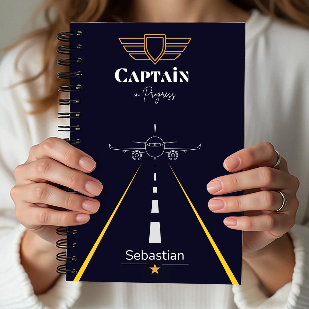 Personalized Pilot Notebook Gift for Captain Planner - Etsy