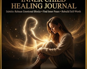 Diario di guarigione del bambino interiore stampabile, quaderno di lavoro sull'ombra in PDF, sollievo da ansia e pensieri eccessivi, agenda per la terapia dell'amore per se stessi, guarigione emotiva