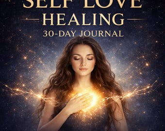 Diario dell'amor proprio stampabile in PDF, quaderno di esercizi di guarigione di 30 giorni, spunti per il lavoro sull'ombra, sollievo dall'ansia, agenda per la guarigione emotiva, guida alla cura di sé