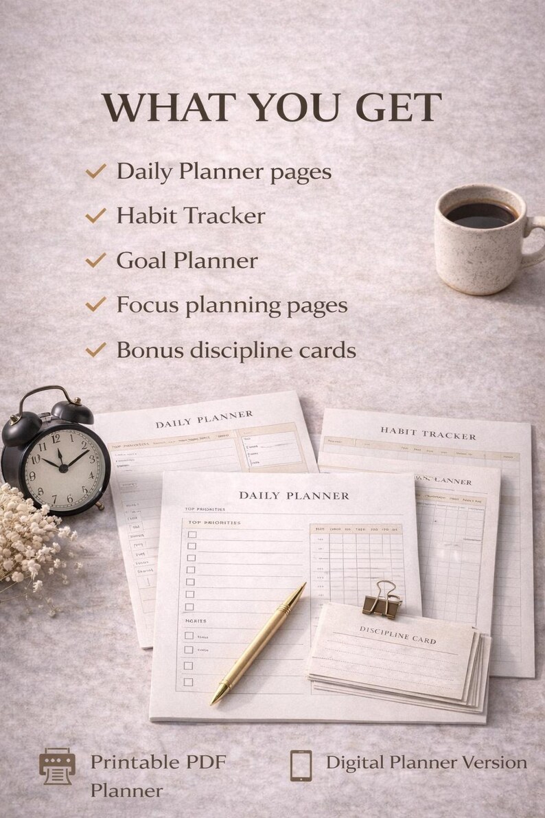 30 Day Habit Tracker Printable | Habit Tracker PDF | Daily Habit Log ...