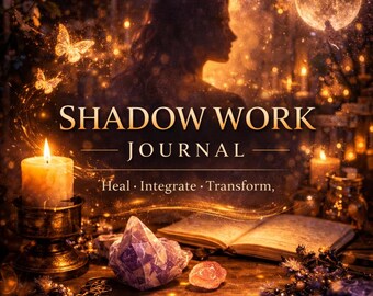Diario guidato per il lavoro sull'ombra: guarisci le tue ferite interiori e rompi gli schemi negativi | Quaderno di auto-riflessione stampabile | Piano di guarigione emotiva