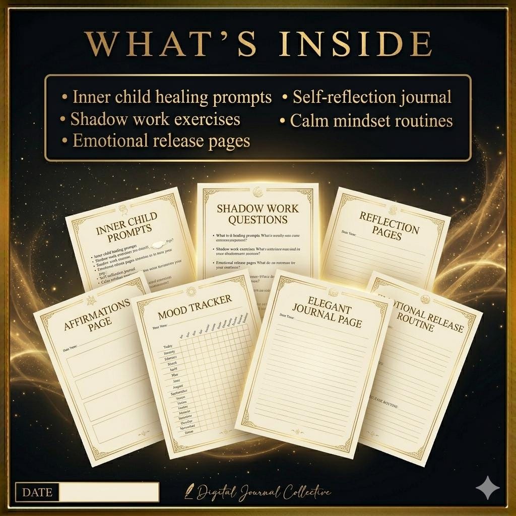 Inner Child Healing Journal Printable, Shadow Work Workbook PDF ...