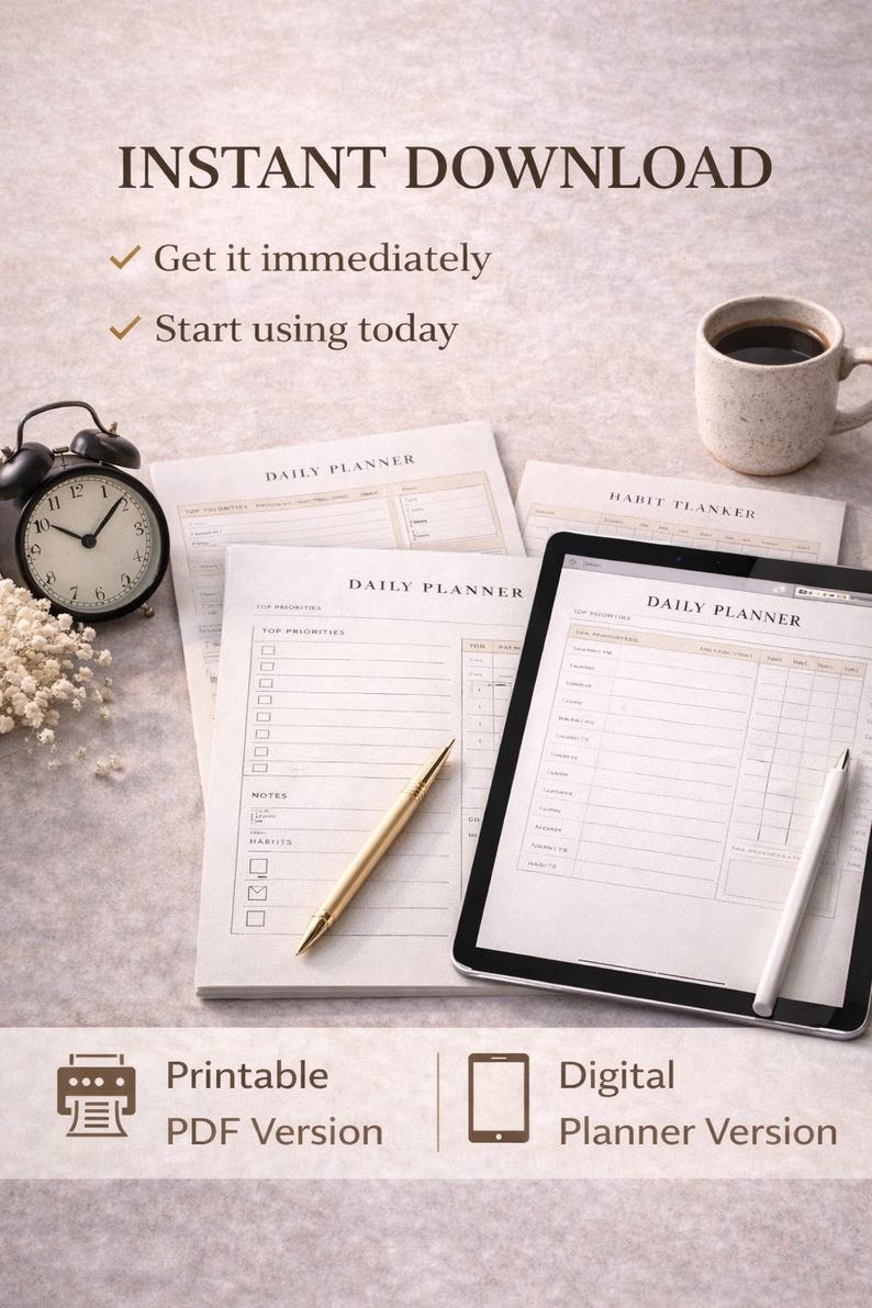 30 Day Habit Tracker Printable | Habit Tracker PDF | Daily Habit Log ...