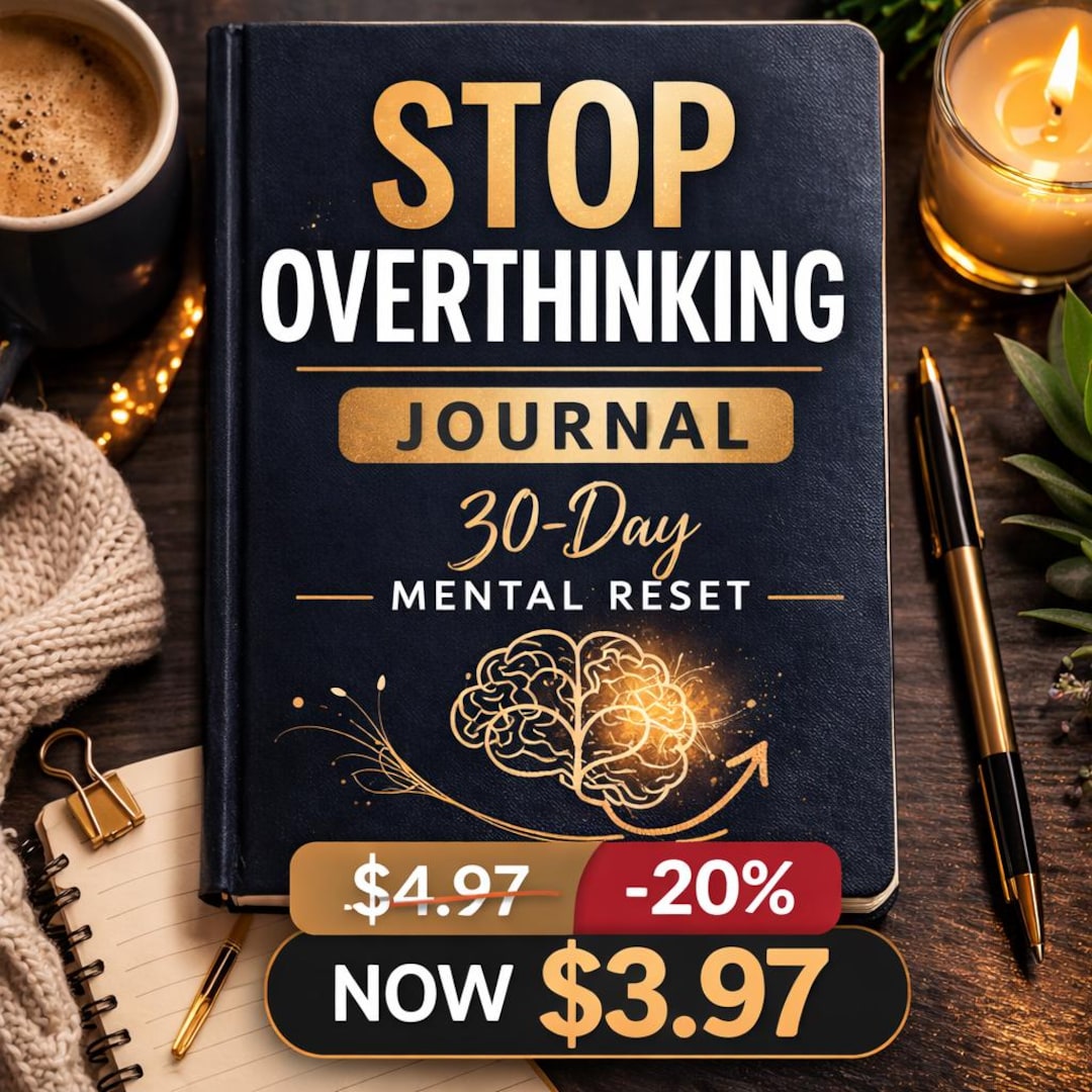 Overthinking Reset Journal Printable, Calm Your Mind Workbook, Anxiety ...