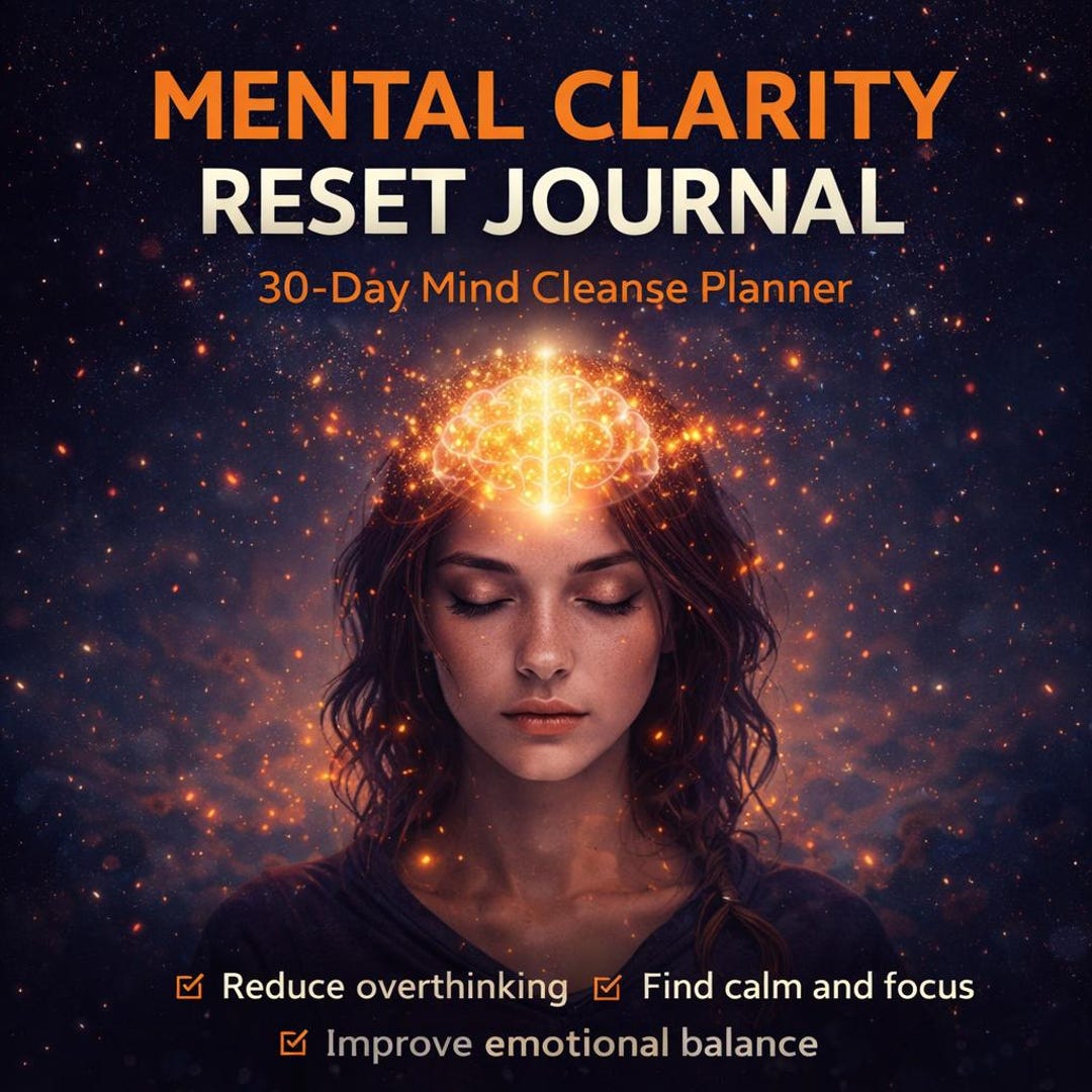 Mental Clarity Reset Journal – 30 Day Mind Cleanse Planner | Stop ...