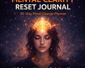 Diario per il ripristino della chiarezza mentale – Agenda di 30 giorni per la purificazione della mente | Smetti di pensare troppo, riduci l'ansia, migliora la concentrazione e l'equilibrio emotivo