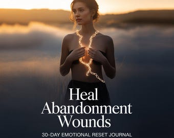 Diario per guarire le ferite dell'abbandono (PDF) | Quaderno di lavoro per la guarigione interiore | Spunti per il lavoro sull'ombra | Sollievo da ansia e pensieri eccessivi | Agenda per il riequilibrio emotivo