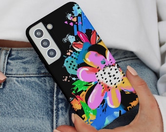 Abstract Floral Graffiti Case for Samsung®, Colorful Streetwear Cell Phone Cover