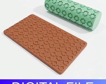 Moroccan Roller Clay Stamp – 3D Printable STL (DIGITAL FILE)